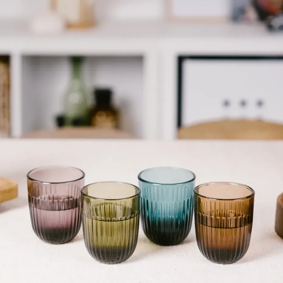 6 Vasos de agua Ouessant 29 cl, Verde oliva