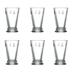 6 Vasos de bebidas alargados Abeille 31 cl, Transparente