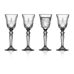 4 Vasos de chupito con pie Melodia 5 cl, Clear