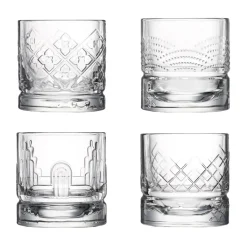 4 Vasos de whisky Dandy, Transparente