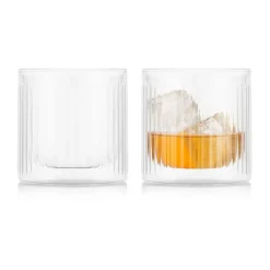 2 Vasos de whisky térmicos doble pared Douro Bar 30 cl, Transparente