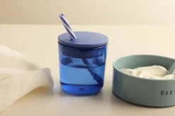 2 Vasos Design Letters Kids Eco, Blue