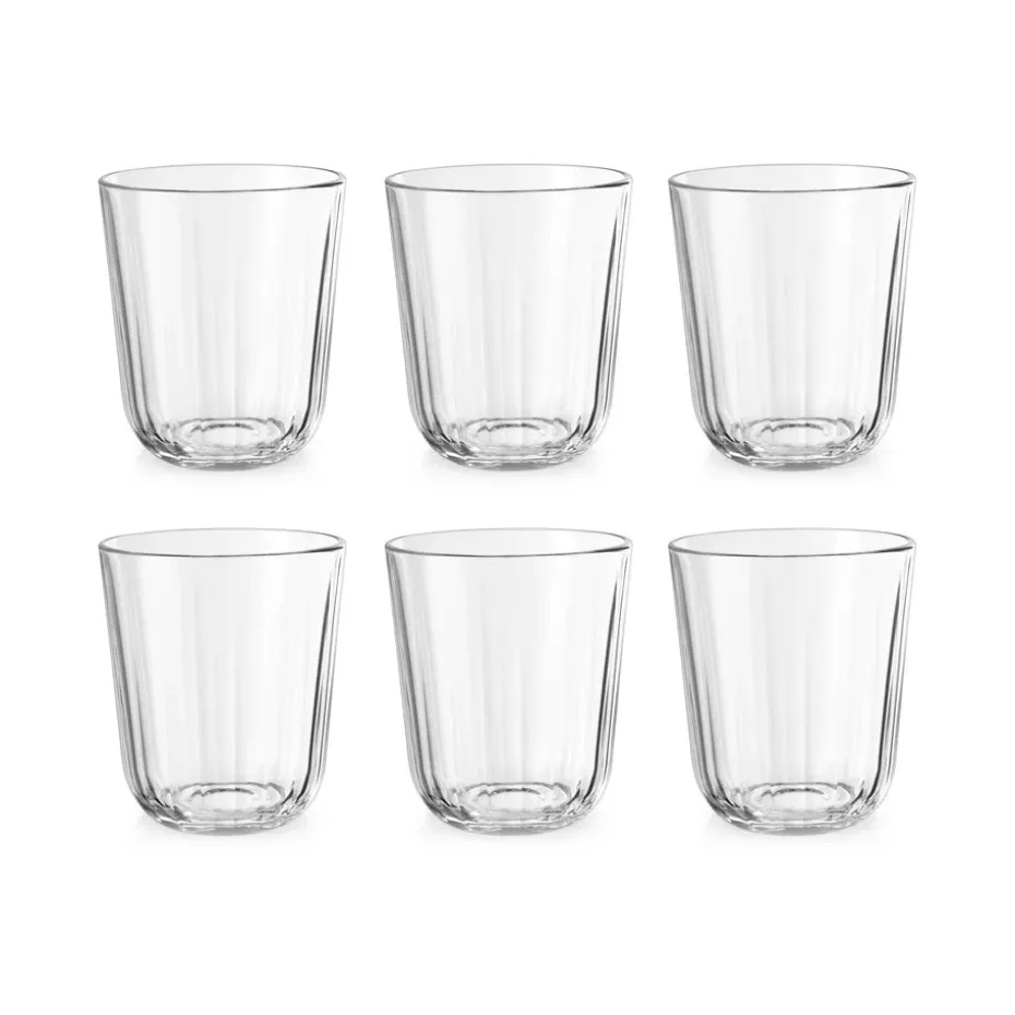 6 Vasos Facet 27 cl, Transparente