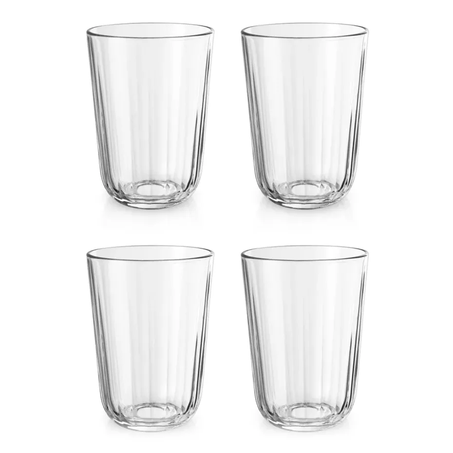 4 Vasos Facet 34 cl, Transparente