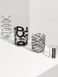 2 Vasos Salong Betong DOF 35 cl, Transparente-negro
