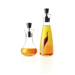 Aceitera y batidor de salsas, 2 piezas, Transparente