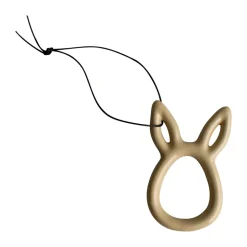 Adorno de Pascua 8 cm Sprinkle rabbit, Shiny yellow