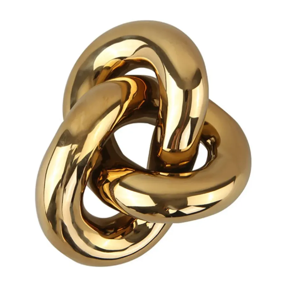 Adorno Knot Table large, Light Gold