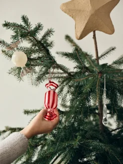 Adorno navideño Candy vidrio 2 piezas, Dusty pink