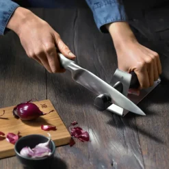 Afilador de cuchillos Gourmet, negro