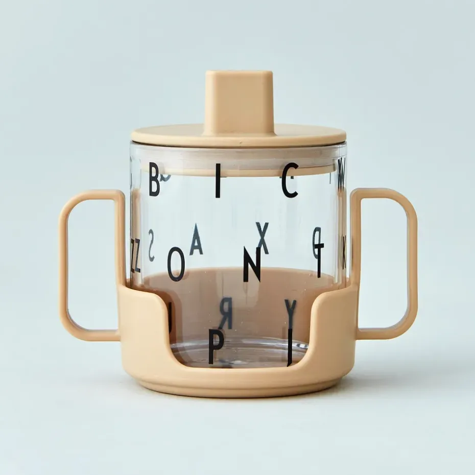 Agarrador para vaso de tritan Design Letters, Beige