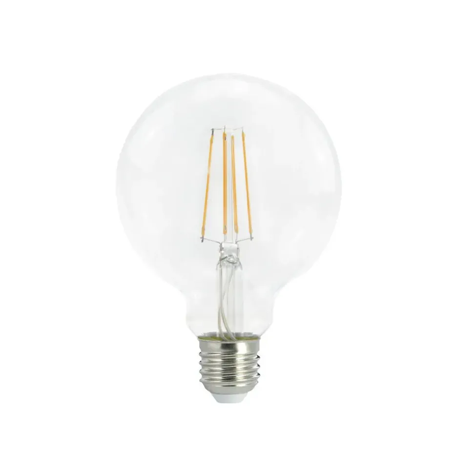 Airam Filamento LED 3 pasos regulable globo fuente de luz, transparente, con memoria, 95mm e27, 7w
