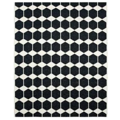 Alfombra Anna, grande negro, 150 x 200 cm