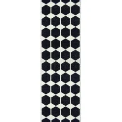 Alfombra Anna, negro, 70 x 140 cm