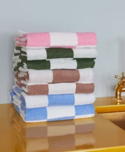 Alfombra de baño Check 50x90 cm, Matcha