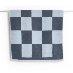 Alfombra de baño Check 50x90 cm, Steel blue