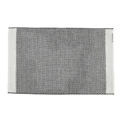 Alfombra de baño Grid 50x80 cm, Negro-off white