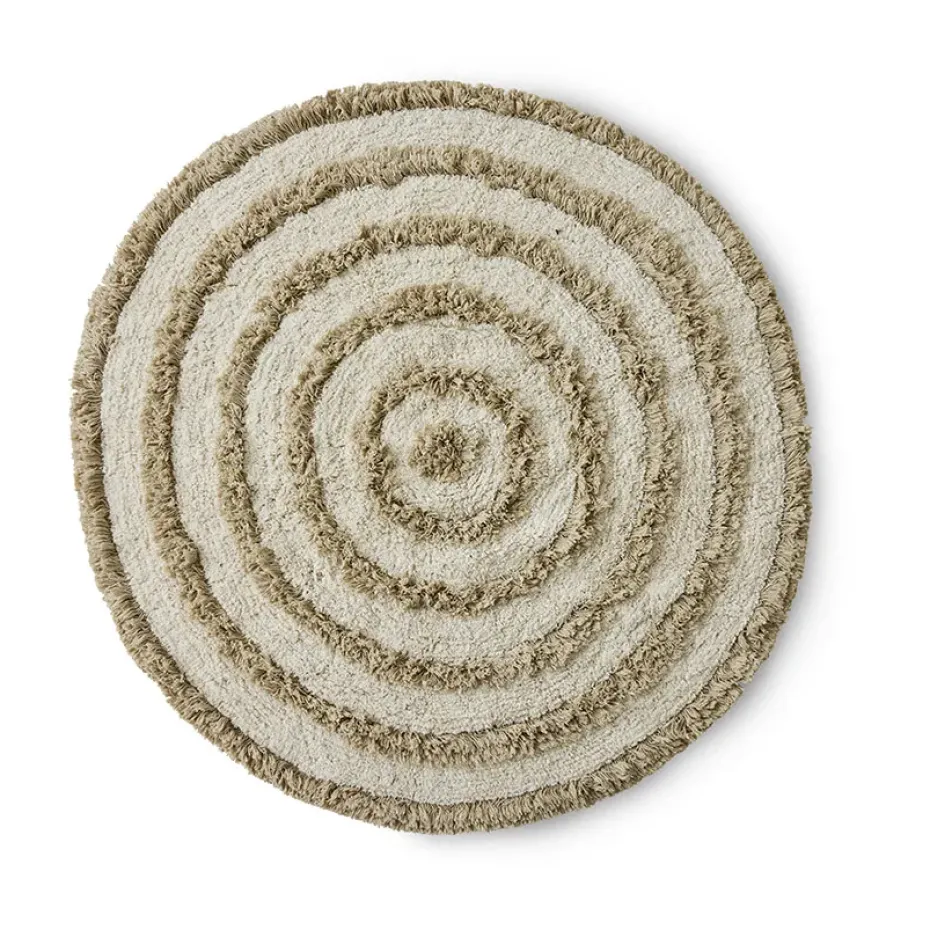 Alfombra de baño HK Living Ø120 cm, Cream