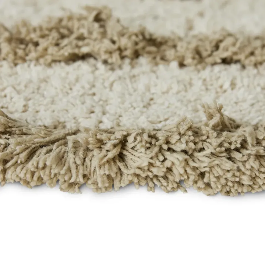 Alfombra de baño HK Living Ø120 cm, Cream