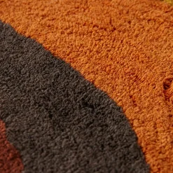 Alfombra de baño Retro swirl 90x120 cm, Retro multicolours