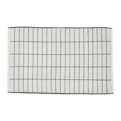 Alfombra de baño Tile Stone 50x80 cm, Negro-off white