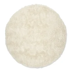 Alfombra de lana Cloudy Ø160 cm, blanco natural