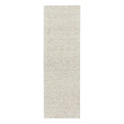 Alfombra de lana Fawn blanco, 80x240 cm