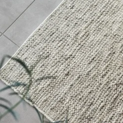Alfombra de lana Fawn blanco, 200x300 cm