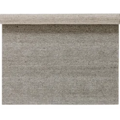 Alfombra de lana Flock gris natural, 200x300 cm