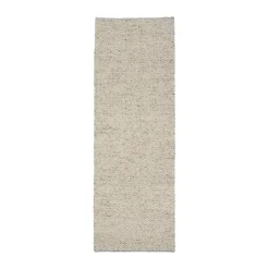Alfombra de lana Furrow blanco natural/gris, 80x240 cm
