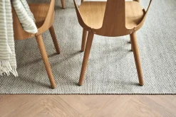 Alfombra de lana Lea blanco natural, 170x240 cm