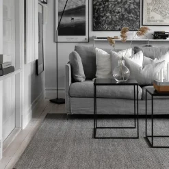 Alfombra de lana Lea gris natural, 200x300 cm