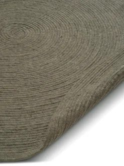 Alfombra de lana Merino redonda Ø240 cm, Dark green