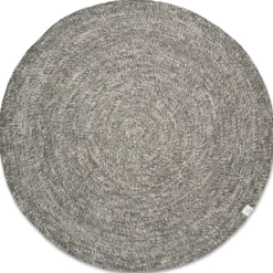 Alfombra de lana Merino redonda Ø200 cm, gris
