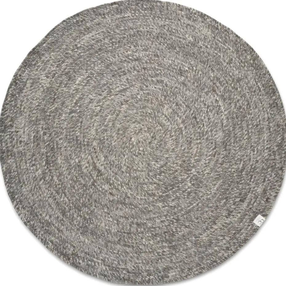 Alfombra de lana Merino redonda Ø200 cm, gris