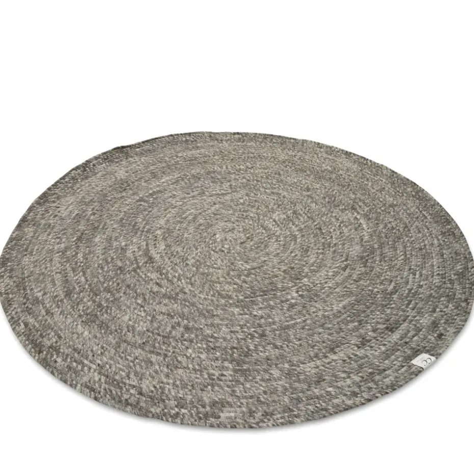 Alfombra de lana Merino redonda Ø200 cm, gris