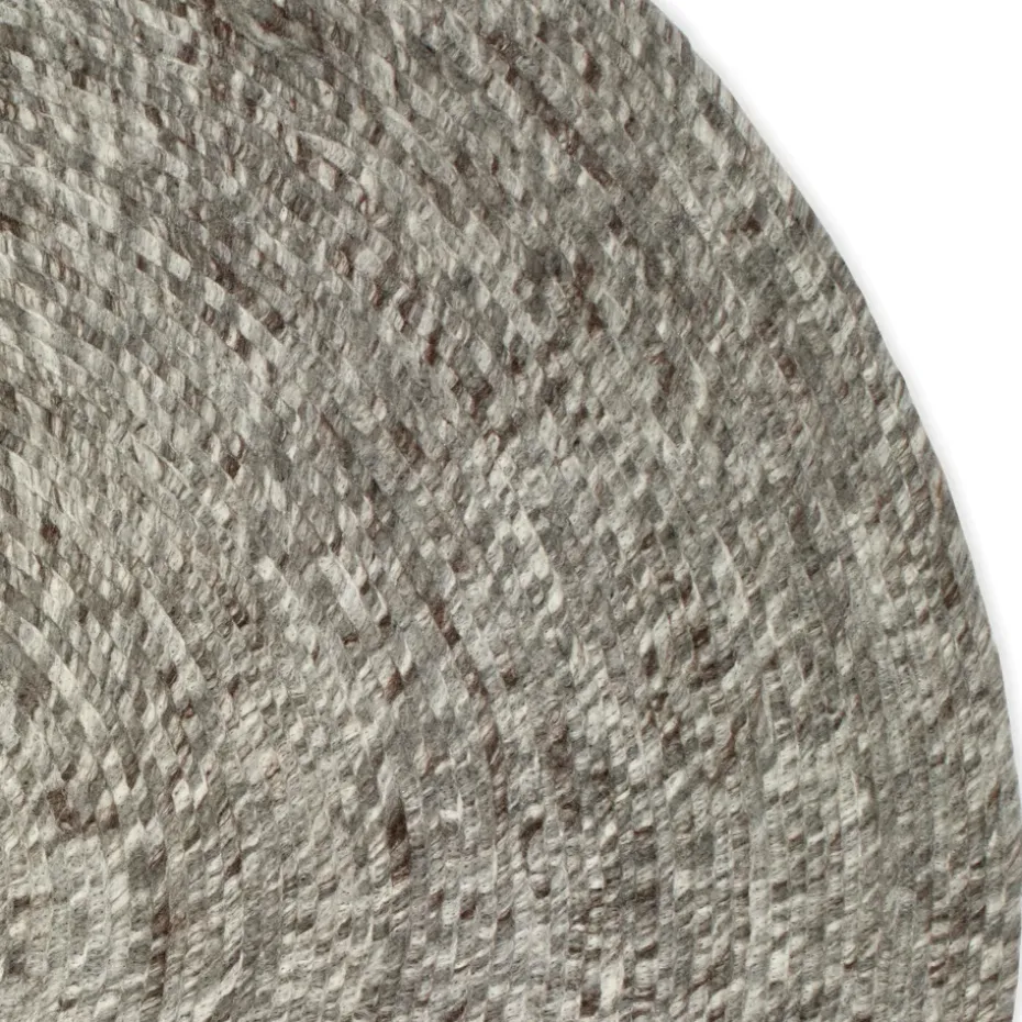 Alfombra de lana Merino redonda Ø200 cm, gris