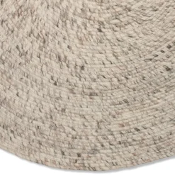 Alfombra de lana Merino redonda Ø160 cm, Beige
