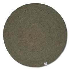 Alfombra de lana Merino redonda Ø160 cm, Dark green