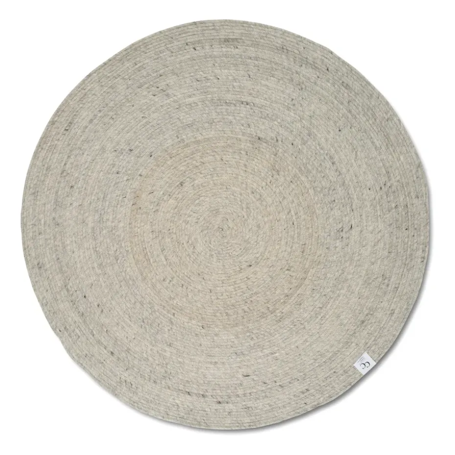 Alfombra de lana Merino redonda Ø160 cm, Concrete