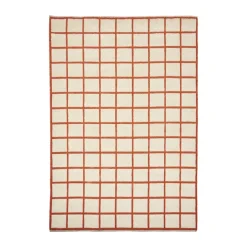 Alfombra de lana Pasture blanco natural/óxido, 170x240 cm