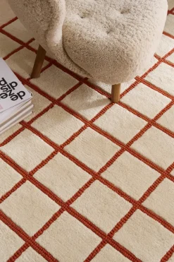 Alfombra de lana Pasture blanco natural/óxido, 170x240 cm