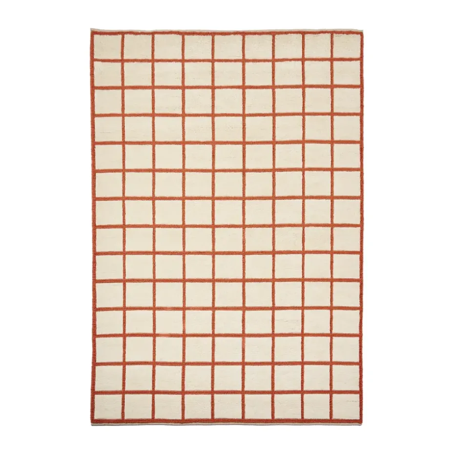 Alfombra de lana Pasture blanco natural/óxido, 200x300 cm