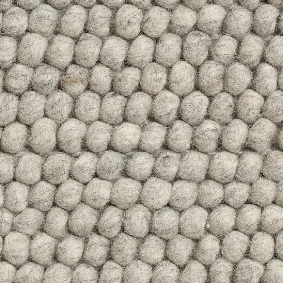 Alfombra de lana Peas 80 x 140 cm, Soft grey