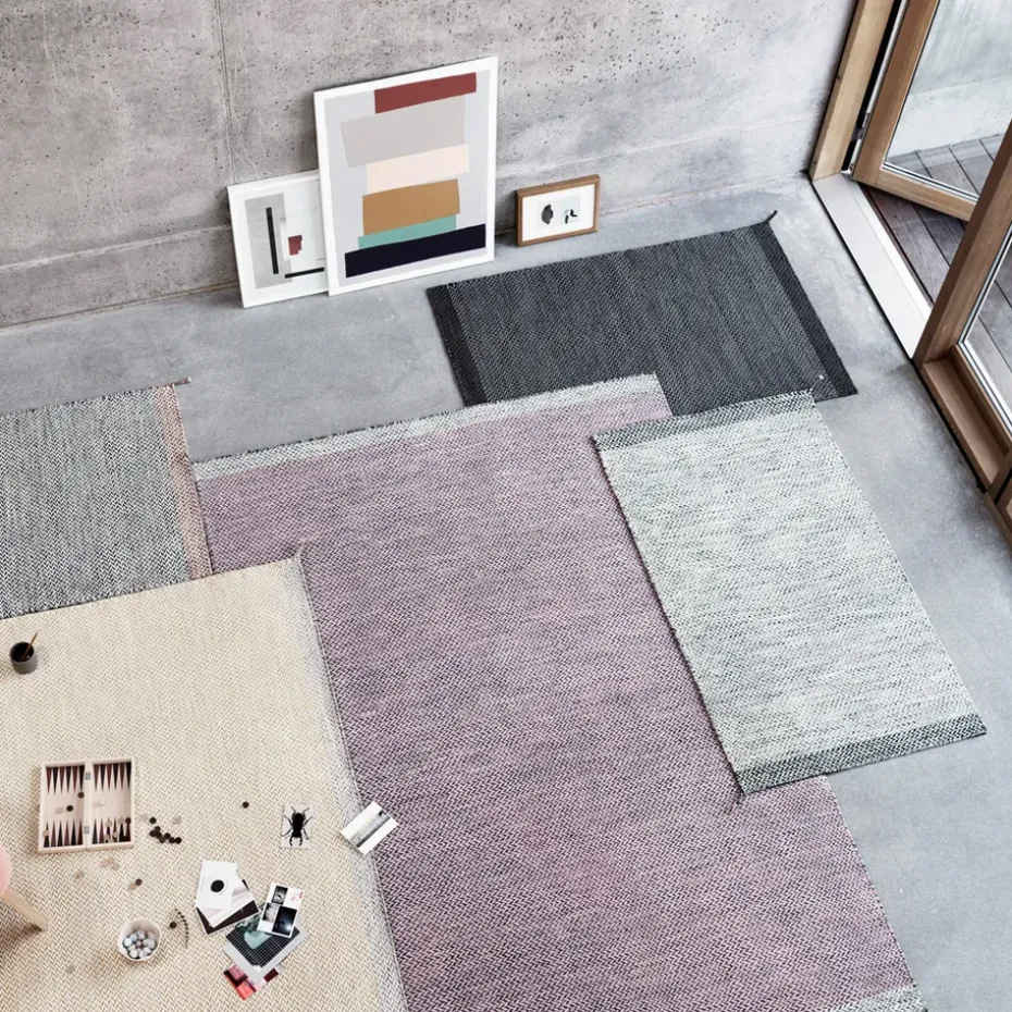 Alfombra de lana Ply 170x240 cm, negro-blanco
