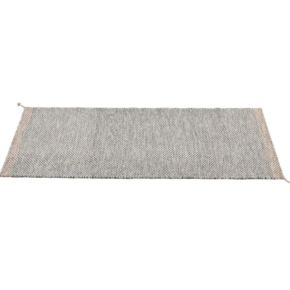 Alfombra de lana Ply 80x200 cm, Black-white