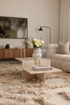 Alfombra de lana Rio 250x350 cm, Beige