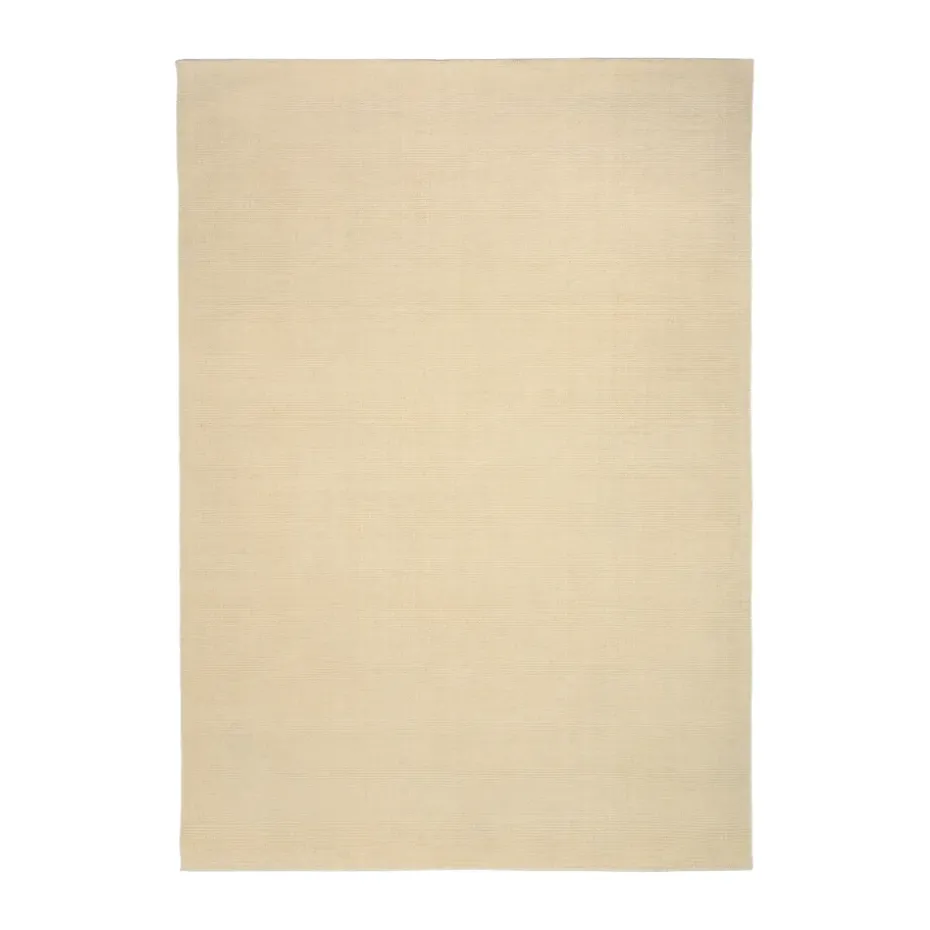 Alfombra de lana Terrain blanco natural, 200x300 cm