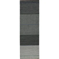 Alfombra de lana Tribulus One 80x250 cm, negro, blanco, azul, verde