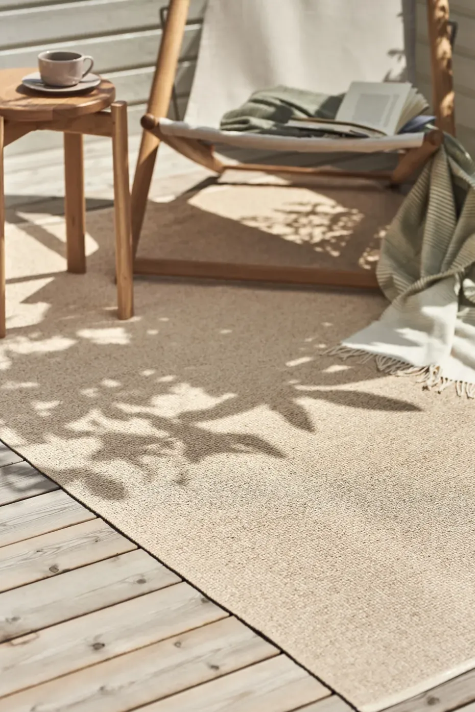 Alfombra de plástico Mellow beige, 150x220cm